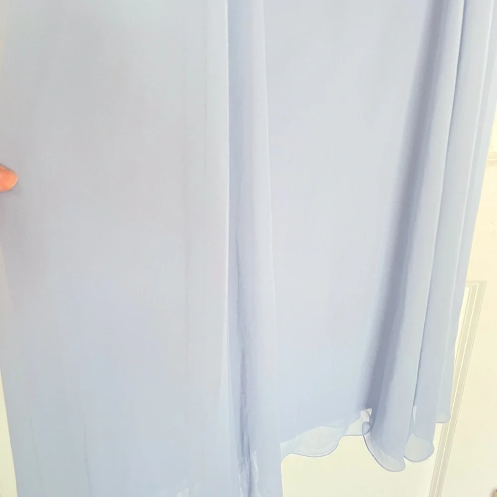 NWT J Kara Sleeveless Evening Gown Dusty Blue/Silver  Size 16 - Picture 13 of 14